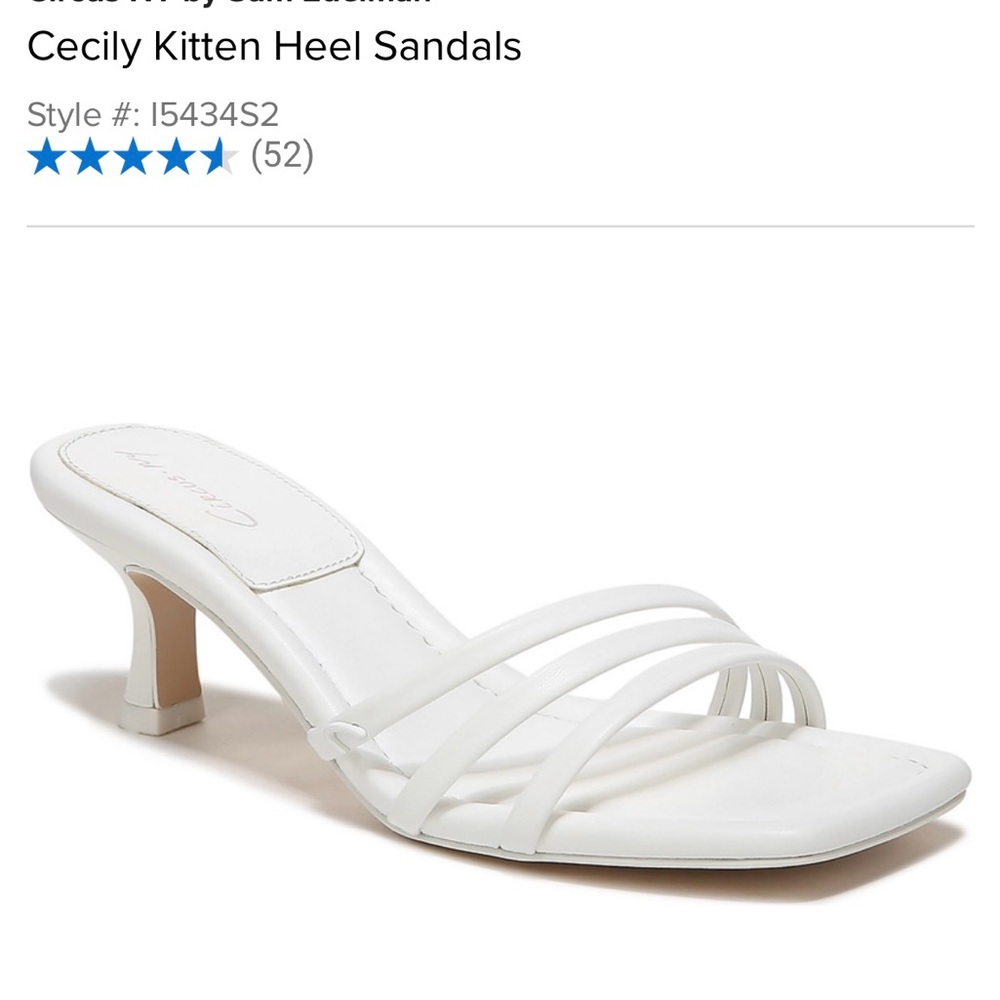 Sam Edelman White Kitten Heel Mules